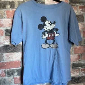 Blue Mickey Mouse graphic tee